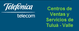 Oficinas y centros de servicio de Telefonica Telecom, ciudad: Tuluá Valle – Colombia