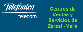 Oficinas y centros de servicio de Telefonica Telecom, ciudad: Zarzal Valle – Colombia