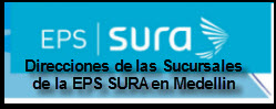 Direcciones de las sucursales de la EPS SURA en Medellin