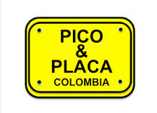 Pico y placa de vehículos Colombia, miércoles 9 de abril de 2014