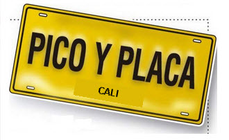 Pico y placa de vehículos Cali, martes 8 de abril de 2014