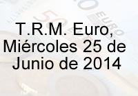 TRM Euro Colombia, Miercoles 25 de Junio de 2014