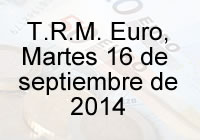 TRM Euro Colombia, martes 16 de septiembre de 2014