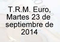 TRM Euro Colombia, martes 23 de septiembre de 2014