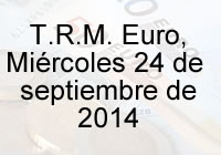 TRM Euro Colombia, miércoles 24 de septiembre de 2014