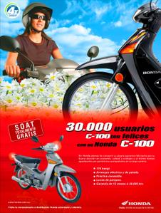 Honda Wave C 100 aviso de prensa