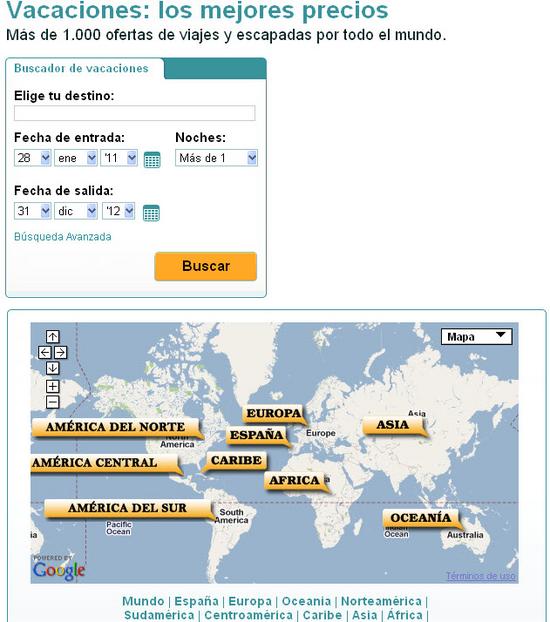 buscador promociones para vacaciones