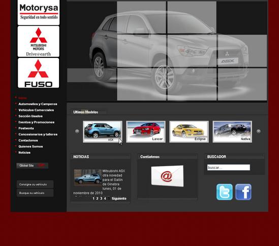 Vista de www.motorysa.com | Pagina inicial o Home