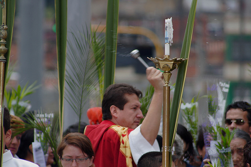 Uno de los tantos rituales catolicos que se hacen en Bogota