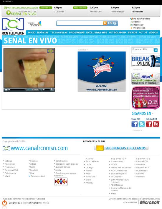 Net colombia gratis chat canal tv rcn y 
