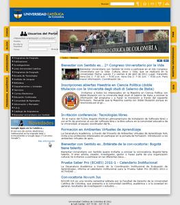 Vista de www.ucatolica.edu.co | Pagina Web o Home
