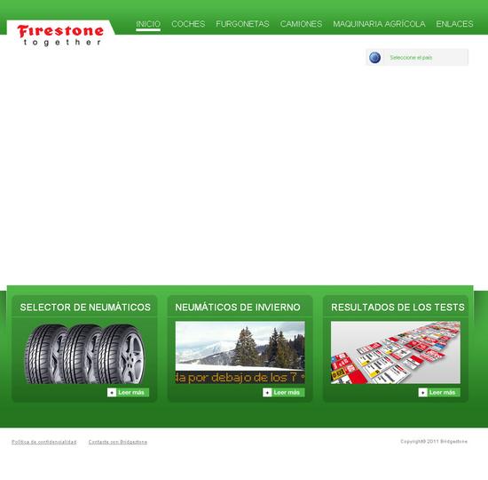 Vista de www.firestone.es | Pagina Web o Home