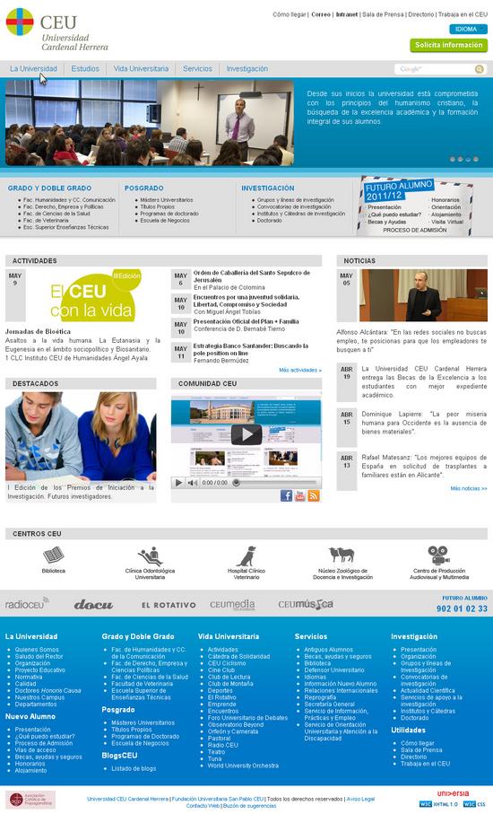 Vista de www.uchceu.es | Pagina eb o Home