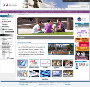 Vista de www.ull.es | Pagina Web o Home