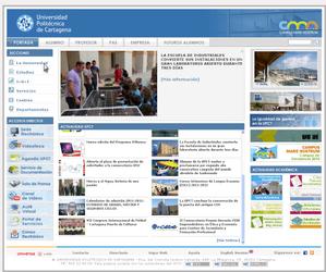 Vista de www.upct.es | Pagina Web o Home