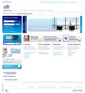 Vista de www.citibank.com.co | Pagina Web o Home