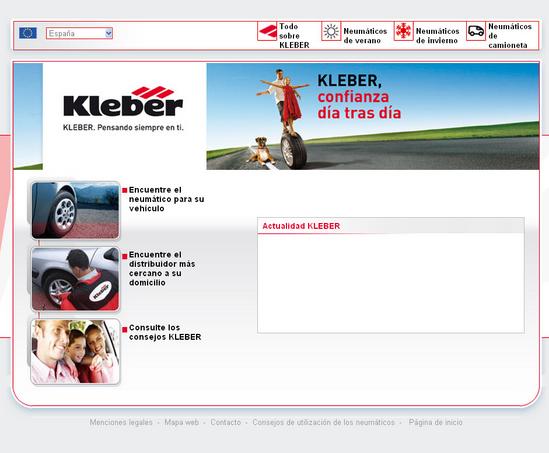 Vista de www.kleber.es | Pagina Web o Home
