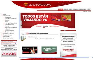 Vista de www.linea.davivienda.com | Pagina web o Home