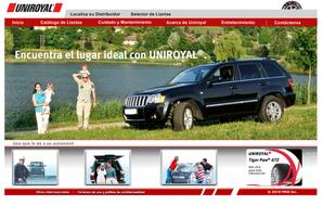 Vista de www.uniroyal.com.mx | Pagina Web o Home
