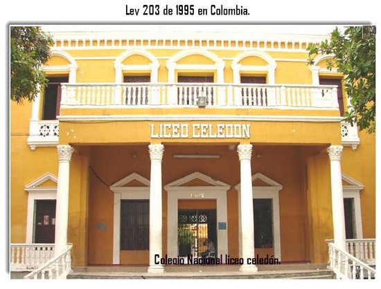 ley 203 de 1995 en colombia, colegio nacional liceo celedón