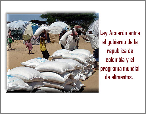 ley 197 de 1995 en colombia, acuerdo entre el gobierno decolombia y el programa mundial de alimentos