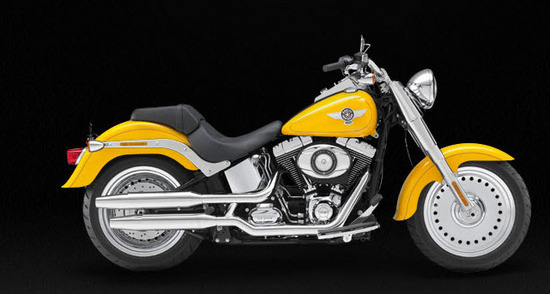Harley Davidson Softail Fat Boy, amarillo