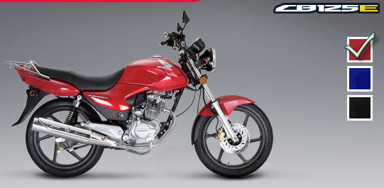Colores de la Honda CB 125 E, rojo