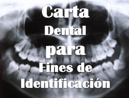 Carta dental - Carta dental forense - Ley General de la 