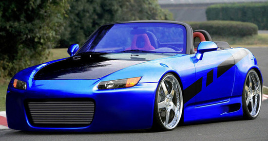 Carros Tuning, azul