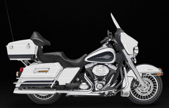 Harley Davidson Electra Glide Classic, blanco - negro
