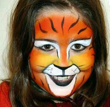 Maquillaje  Halloween niña  tigre