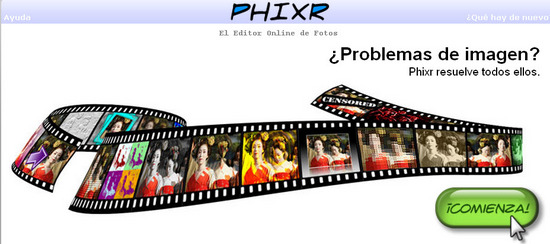 Phixr un editor de Fotos Online
