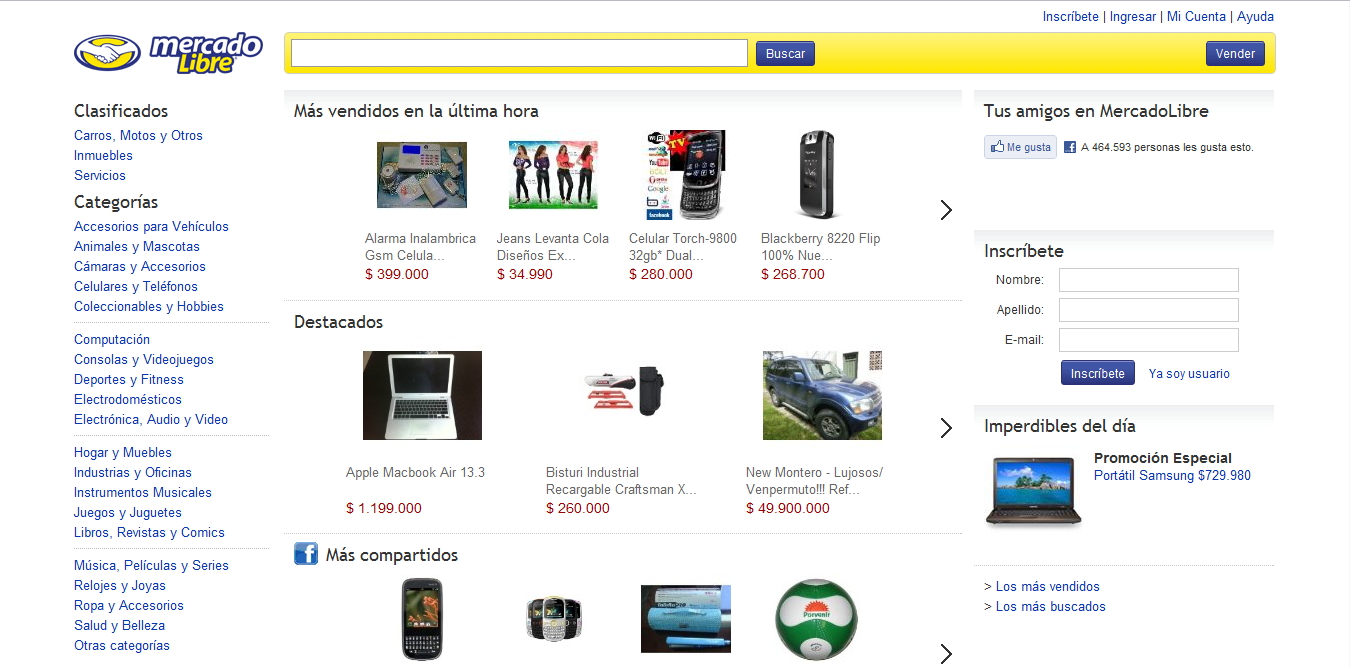 Resultado de imagen para mercado libre pagina web