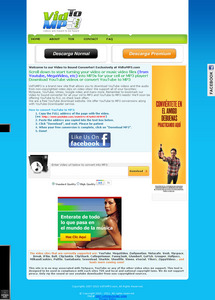 Vista de www.vidtomp3.com | Pagina Web o Home