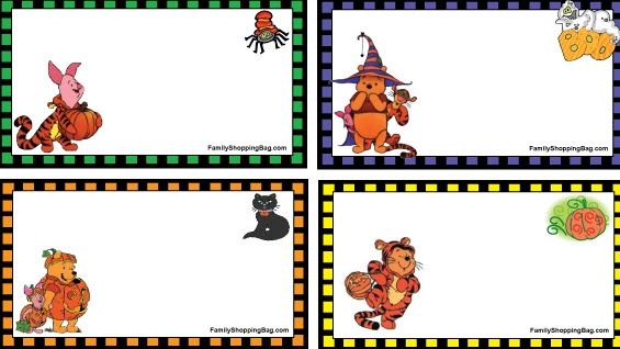 Tarjetas Halloween  winnie the pood