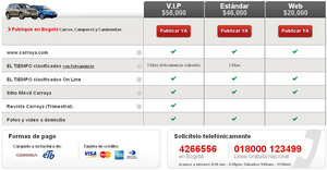 Carro Ya, precios