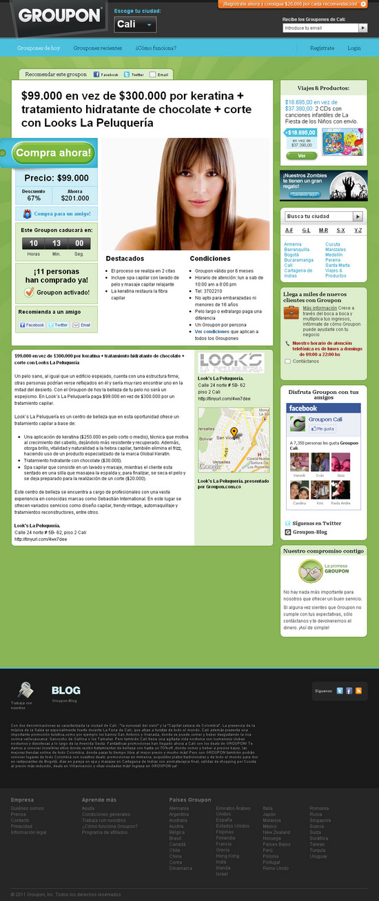 Vista de www.groupon.com.co | Pagina Web o Home