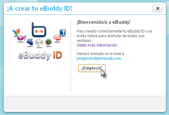 ebuddy ID, paso 4 para registrarse 