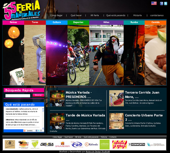 Vista de www.feriademanizales.gov.co | Pagina Web o Home