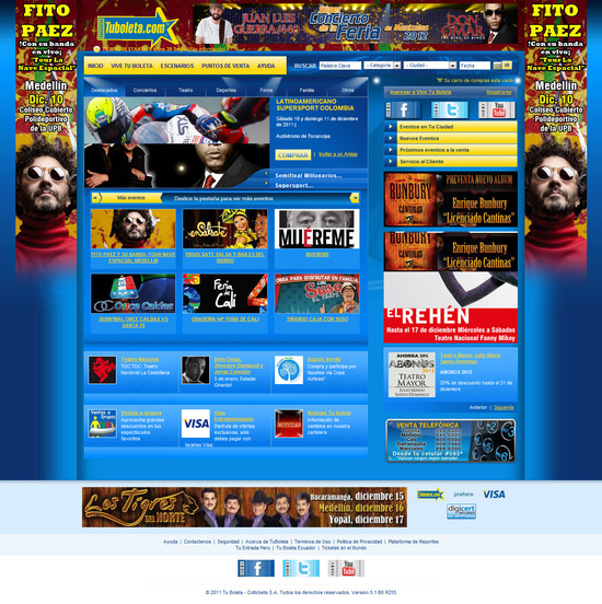 Sitio Web www.tuboleta.com.co - Ver boletería en web www tuboleta com co