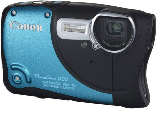 Canon PowerShot D20, Vista Frontal