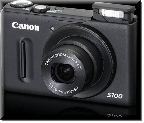 Canon PowerShot S100, Vista Frontal