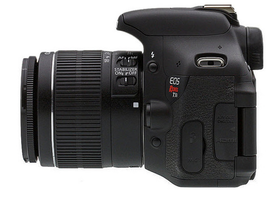 Canon T3i, Vista Lateral