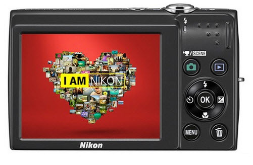 Nikon Coolpix S2500, Vista Trasera