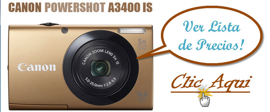 listado de ofertas de Canon PowerShot A3400