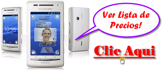 listado de ofertas de Sony Ericsson XPERIA X8
