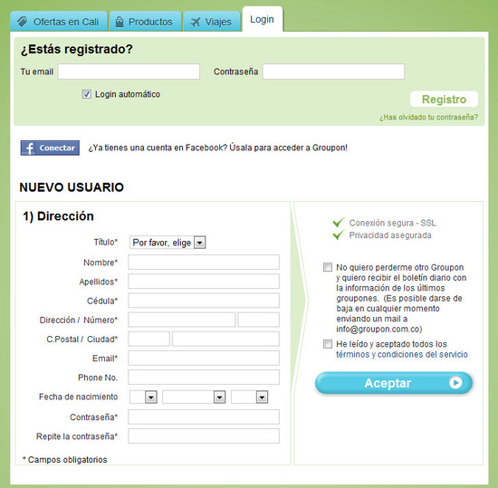 formulario de registro groupon colombia