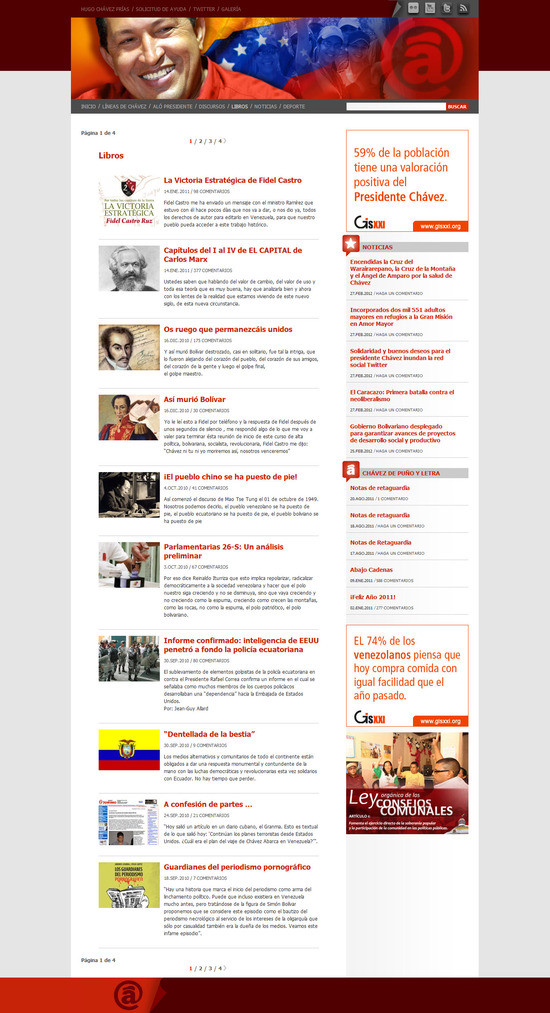sitio web oficial www chavez org ve - Presidente Chavez - www.chavez.org.ve