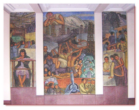 Murales de Pedro Nel Gomez dentro del Museo de Antioquia