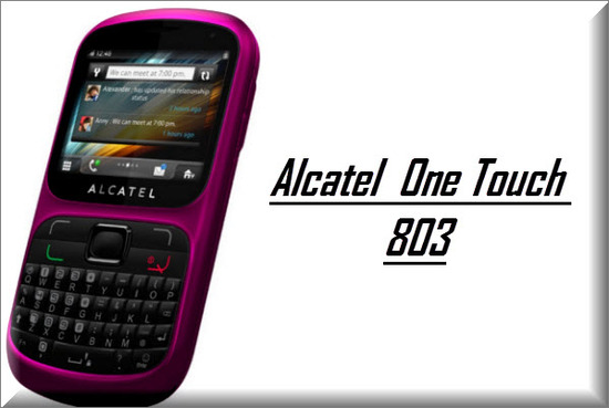 Alcatel One Touch 803, teclado Qwerty